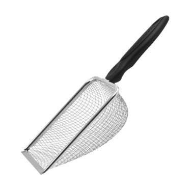 Imagem de Generic Rede para de fezes de gato, ferramenta de limpeza resistente, peneira portátil para areia, peneira resistente e versátil para animais de, Preto