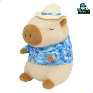 Imagem de Pelúcia Capivara 40cm Antialérgica Lavável com Zíper e Acessórios - To