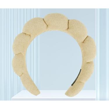 Imagem de Bandanas de spa para lavar o rosto ou cuidados com a pele facial, pacote combo de faixas de cabeça de maquiagem inchadas para máscara de lavagem de rosto, faixa de cabeça de pele, leite, café, 22