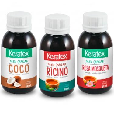 Imagem de Kit de Óleos Capilares Naturais, Óleo de Coco, Rícino e Rosa Mosqueta, 3 Frascos de 60ml, Fixed Tratamento Capilar para Hidratação, Fortalecimento e Controle do Frizz
