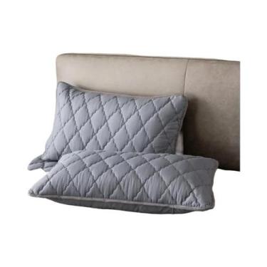 Imagem de Capa De Almofada Impermeável De Algodão Escovado Macio E Respirável, C