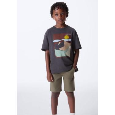 Imagem de Bermuda Básica Infantil Menino Em Sarja - Hering, 004, Verde musgo