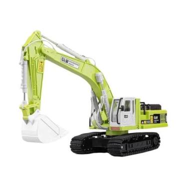 Imagem de Escavadeira De Brinquedo Infantil Em Liga Metálica E Plástico Com Luz 