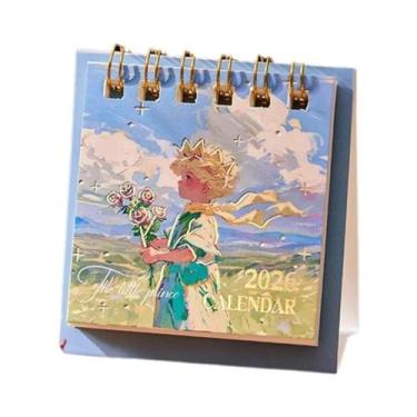 Imagem de Calendário De Mesa Mini Portátil Série Príncipe Com Efeito Bronzeado P