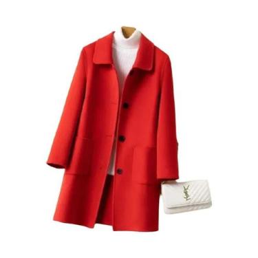 Imagem de Casaco Feminino De Lã Para Inverno 2024: Elegante, Versátil E Térmico 