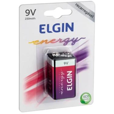 Imagem de Bateria Elgin Recarregável 9V, 250mAh - 82215