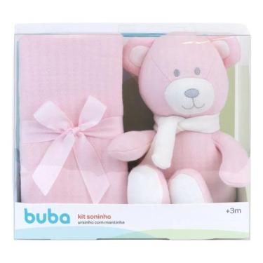 Imagem de Kit Soninho Ursinho com Mantinha Rosa Buba 22992