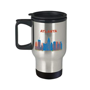 Imagem de Caneca de viagem Atlanta – Caneca de chá divertido com isolamento de café de cacau quente – ideia de de Natal