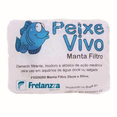 Imagem de Lã Acrílica Peixe Vivo 50x25 Filtro Aquário - Frelanzza
