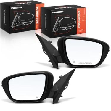 Imagem de A-Premium Par (2) Espelho retrovisor elétrico do lado do motorista e do passageiro compatível com Nissan Pathfinder 2017 - Espelho retrovisor externo preto dobrável manual aquecido com seta - #