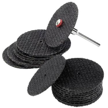 Imagem de Kit 20 Discos De Corte Reforçado 32Mm E Haste Micro Retífica - Dremax