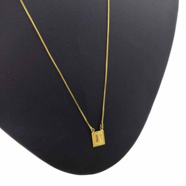 Imagem de Escapulário Banhado Ouro 18k Veneziana Nossa Senhora Aparecida - 70CM