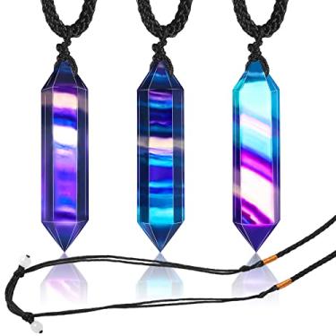 Imagem de Kingdder Colar de dragão labradorita com pingente de labradorita natural, com trança de cristal de laborito, chacra, coração de dragão, arco-íris, para mulheres e homens, presentes de dia dos namorados, Pedra labradorita natural, Pedra labradorita natural