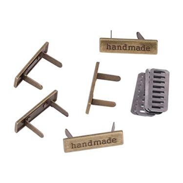 Imagem de Etiquetas Feitas à Mão, Etiqueta de Metal Feita à Mão Com Junta, Multiuso, Costura, Roupas, Etiqueta Manual de Metal, Etiquetas de Vestuário, Sacos de Sapatos Jean, Etiquetas