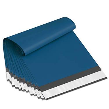 Imagem de UCGOU Envelopes de poliéster 15 x 23 cm azul marinho pacote com 200 mini sacos de envio # 1 envelopes de correio fortes adesivos autoselantes espessos à prova d'água e à prova de rasgos boutique