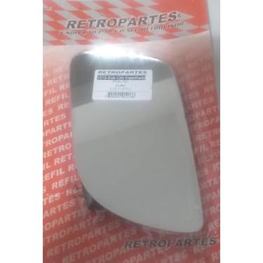 Imagem de Lente Espelho Retrovisor com Base para Polo Ratch, Sedan 2002/2008, Lado Esquerdo, Motorista