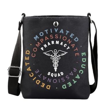 Imagem de MAOFAED Presente da equipe de tecnologia farmacêutica, bolsa transversal para equipe de trabalho, presente de farmacêutico (equipe de farmácia)