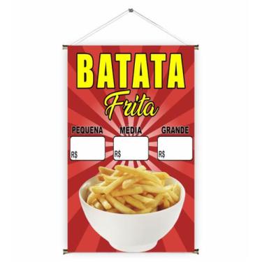 Imagem de Banner pronto Batata Frita BA 031 medida 45x70 cm arte pronta