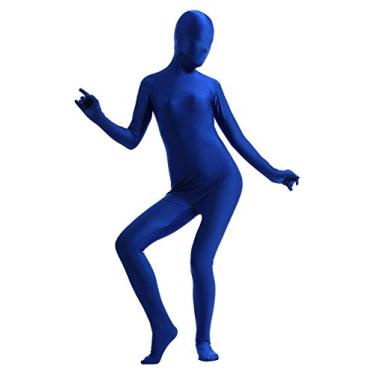 Imagem de Gaoin Fantasias masculinas e femininas de lycra elastano para cosplay (azul, pequeno)