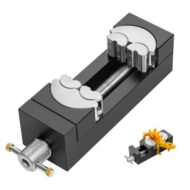 Imagem de WhiteRhino Mini grampo de torno, broca fractal inteligente prensa torno de bancada, liga de alumínio de grau aeroespacial resistente e usinado CNC de precisão — artesanato, fabricação de joias