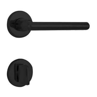 Imagem de Fechadura 6521 Architect Banheiro ST2-55 ROS 323 55mm Preto Fosco La F