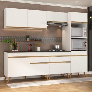 Imagem de Cozinha Completa 5 Peças Armário E Balcão Multimóveis Branca - MULTIMO