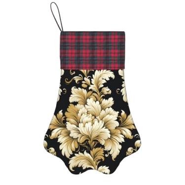 Imagem de SKKNT Meias de Natal com estampa de damasco, animais de estimação, decoração de Natal, cães, gatos, árvores, doces, presente, conveniente