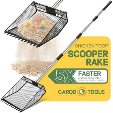 Imagem de CAROD Pá e ancinho 2 em 1 para cocô de galinha