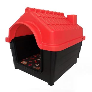 Imagem de Casinha para Cachorro N5 e N6 – Refúgio Confortável e Resistente para Cães de Médio Porte – Proteção Contra Chuva e Vento, Fácil de Limpar(Vermelho,Nº6)