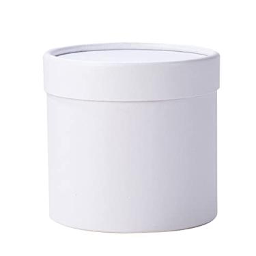 Imagem de Caixa de presente redonda caixa de papelão redonda para arranjos embalagem de chocolate doce, caixas de presente com tampas para arranjos de flores vazias, dama de honra, casamento, aniversário