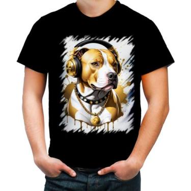 Imagem de Camiseta Colorida Pitbull com Headphones 6, Baby Look XG