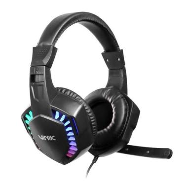 Imagem de Fone De Ouvido Headset Gamer Vinik Guardian - Preto - Led Rainbow - Vk