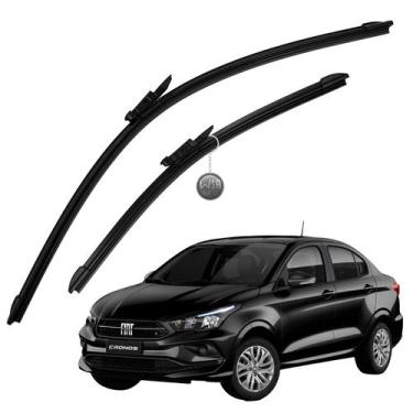 Imagem de Kit Par Palheta Limpador Parabrisa Silicone VCLEAR Fiat Argo Cronos Pu
