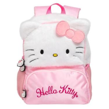 Imagem de Mochila Infantil Feminina Hello Kitty Cetim Brilhante Luxo -, Rosa