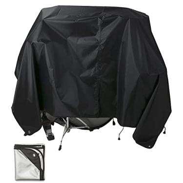 Imagem de Gicov Tampa do conjunto de bateria à prova d'água grande capa protetora contra poeira kit de tambor elétrico com costura em cantos pesados resistente ao clima protetor anti-UV para bateria
