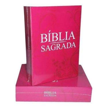 Imagem de Biblia Sagrada - Catolica - Capa Cor Rosa - Nova E Lacrada - Editora