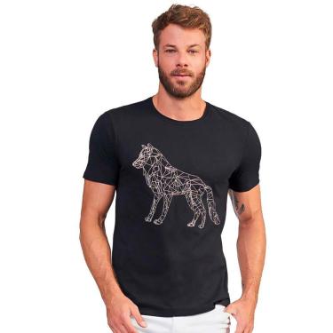 Imagem de Camiseta Acostamento Geometric Wolf Masculino-Masculino