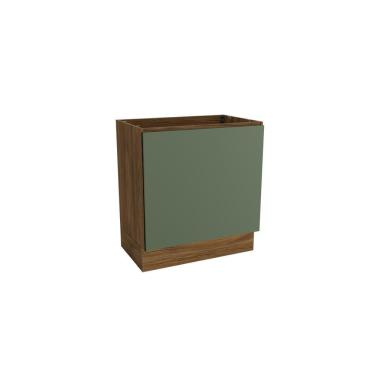 Imagem de Balcão Para Forno de Embutir Celeste Kappesberg 100% MDF Nogueira/Verde 80cm