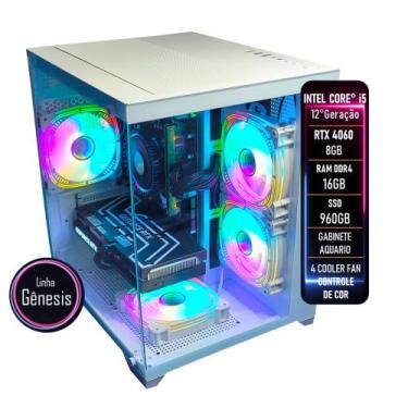Imagem de PC Gamer Intel Core i5 12 Geração RTX 4060 8GB RAM DDR4 16GB SSD 960GB