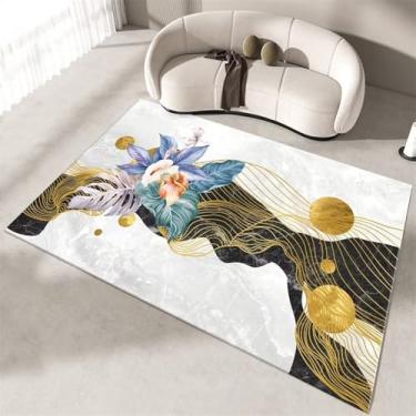 Imagem de Tapetes para sala de estar, decoração moderna para casa, tapetes para quarto, cabeceira, tapete leve, luxuoso, tatami, flanela, 8.200 x 300 cm, 78,7 x 118 pol.