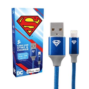 Imagem de Cabo Rápido 1,5m Lightning USB MFI Iphone Ipad - Superman - 5+