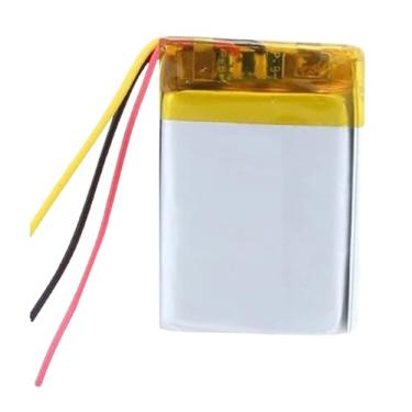 Imagem de bateria 3 fios recarregavel 3,7v 502040 c/ 380mah 5mm de espessura x 20mm de largura x 40mm de comprimento 502040