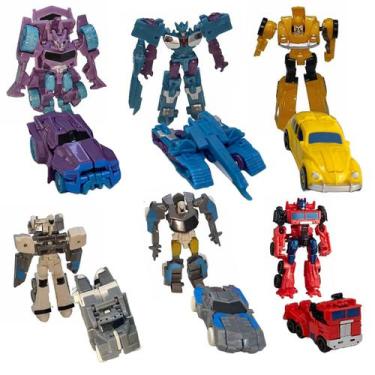 Imagem de Blister Kit 6 mini Transformers Optimus Prime Bumblebee 75mm - AY TOYS