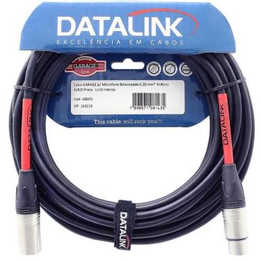 Imagem de Cabo Para Microfone Balanceado Xlr Macho / Fêmea 10M - Datalink