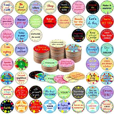 Imagem de 100 peças de fichas de afirmação positivas, cartões de afirmação inspiradores de incentivo motivacional para crianças, recortes de cartolina para sala de aula, material escolar de escritório (estilo fofo)