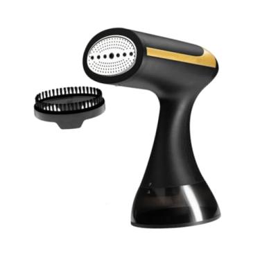 Imagem de IEUDNS Ferro de passar roupa profissional portátil compacto com tanque de água de 300 ml, leve para roupas, tecidos para dormitórios, casa de férias, Preto