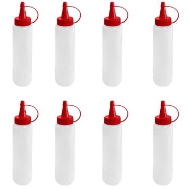 Imagem de Bisnaga P/ Molhos 400ml Barraca De Lanches Kit Com 8 Unidades - LUDINO