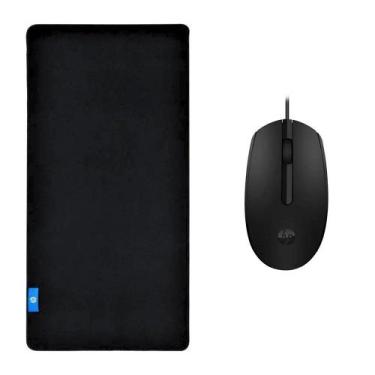 Imagem de Kit Mouse Pad Speed Gamer Extra Grande + Mouse Óptico com Fio - HP