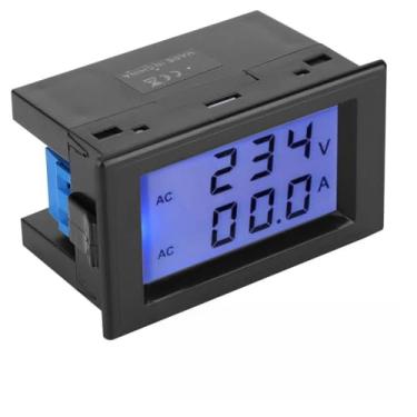 Imagem de Amperímetro Digital LCD Com Display Duplo de Tensão, AC80-300V 200-450V 0,1-100A Com Transformador de Corrente, para Medição de Tensão e Corrente