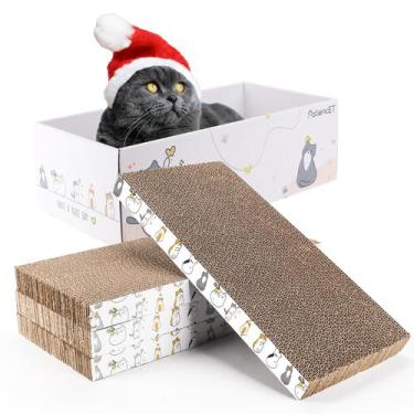 Imagem de Pacote de 4 Caixas de Arranhador para Gatos PatienceT com Catnip